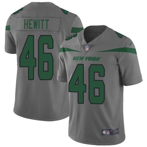 New York Jets Limited Gray Youth Neville Hewitt Jersey NFL Football #46 Inverted Legend
